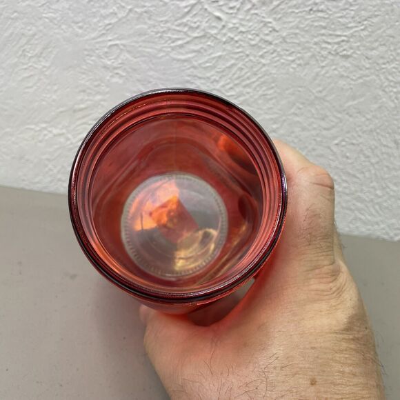 Burton & Burton Iridescent Decorative Pink Glass Jar 6.5" Tall - Picture 3 of 6